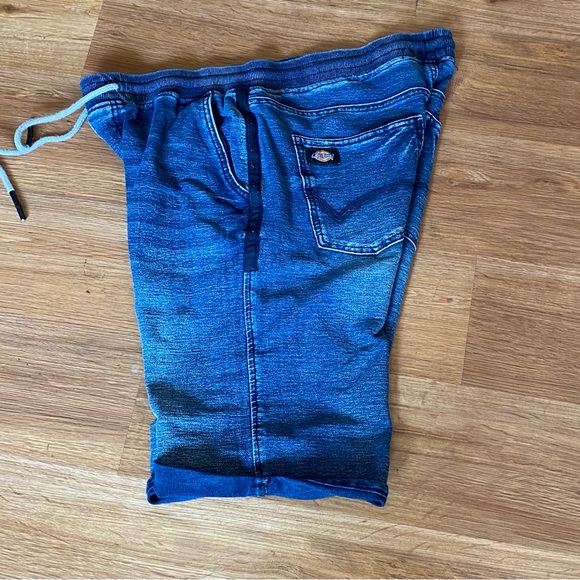 Dickies Stretch Denim Jogger Slim Bermuda Pull On Drawstring Shorts Size 34 Slim - Picture 8 of 12